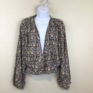 Lena Cardigan Style Silky Loose Sleeves Boho Style Shirt NWT